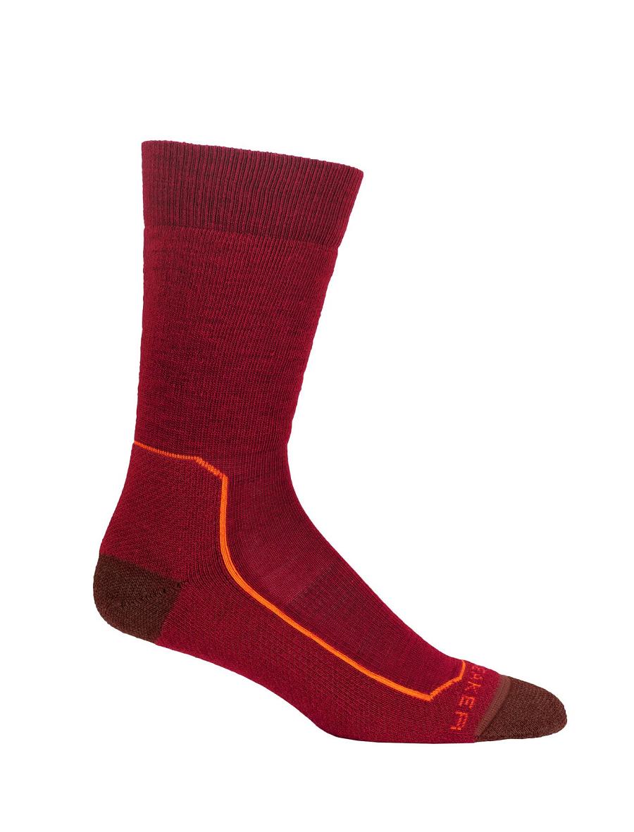 Cherry / Espresso Women's Icebreaker Merino Hike+ Medium Crew Socks | USA 1430HAPK